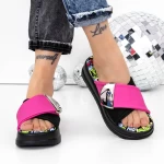 Papuci Dama cu Platforma 3HXS80 Roz » meishop.life