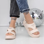 Sandale Dama cu Platforma 3HXS78 Bej » meishop.life