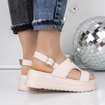 Sandale Dama cu Platforma 3HXS78 Bej » meishop.life