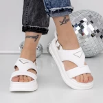Sandale Dama cu Platforma 3HXS78 Alb » meishop.life