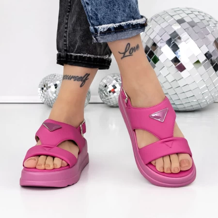 Sandale Dama cu Platforma 3HXS78 Roz » meishop.life