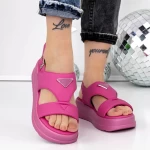 Sandale Dama cu Platforma 3HXS78 Roz » meishop.life