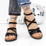 Sandale Dama cu Talpa Joasa 3H29 Negru » meishop.life