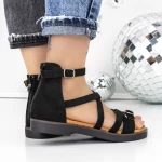 Sandale Dama cu Talpa Joasa 3H29 Negru » meishop.life