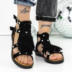 Sandale Dama cu Talpa Joasa 3H27 Negru » meishop.life