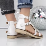 Sandale Dama cu Talpa Joasa 3H27 Alb » meishop.life