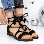 Sandale Dama cu Talpa Joasa 3H28 Negru » meishop.life