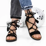 Sandale Dama cu Talpa Joasa 3H28 Negru » meishop.life