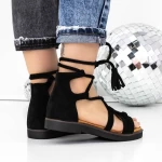 Sandale Dama cu Talpa Joasa 3H28 Negru » meishop.life