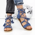 Sandale Dama cu Talpa Joasa 3H28 Albastru » meishop.life