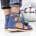 Sandale Dama cu Talpa Joasa 3H28 Albastru » meishop.life