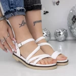 Sandale Dama cu Talpa Joasa 3H26 Alb » meishop.life