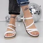 Sandale Dama cu Talpa Joasa 3H26 Alb » meishop.life