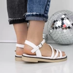 Sandale Dama cu Talpa Joasa 3H26 Alb » meishop.life