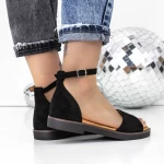 Sandale Dama cu Talpa Joasa 3H25 Negru » meishop.life
