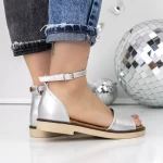 Sandale Dama cu Talpa Joasa 3H25 Argintiu » meishop.life