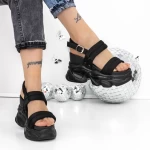 Sandale Dama cu Platforma 3WL260 Negru » meishop.life