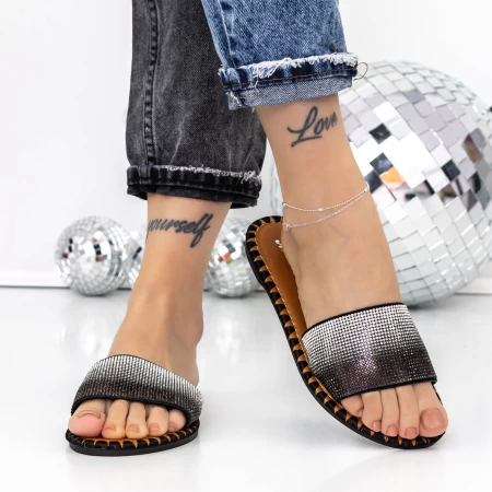 Papuci Dama cu Talpa Joasa 3BL1 Negru » meishop.life