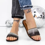 Papuci Dama cu Talpa Joasa 3BL1 Negru » meishop.life