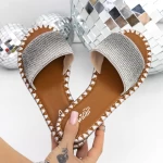 Papuci Dama cu Talpa Joasa 3BL1 Gri » meishop.life