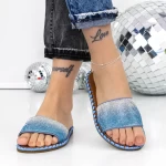 Papuci Dama cu Talpa Joasa 3BL1 Albastru » meishop.life