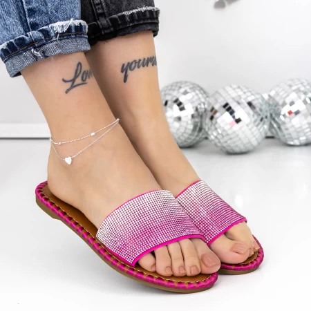 Papuci Dama cu Talpa Joasa 3BL1 Roz » meishop.life