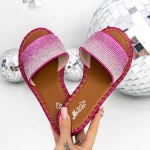 Papuci Dama cu Talpa Joasa 3BL1 Roz » meishop.life