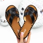 Papuci Dama cu Talpa Joasa 3BL2 Negru » meishop.life
