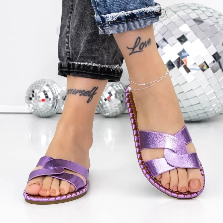 Papuci Dama cu Talpa Joasa 3BL2 Mov » meishop.life