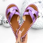 Papuci Dama cu Talpa Joasa 3BL2 Mov » meishop.life
