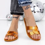 Papuci Dama cu Talpa Joasa 3BL2 Portocaliu » meishop.life