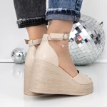 Sandale Dama cu Platforma 3Y20 Bej » meishop.life