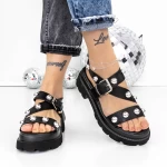 Sandale Dama cu Platforma 3LE39 Negru » meishop.life