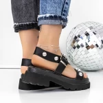 Sandale Dama cu Platforma 3LE39 Negru » meishop.life