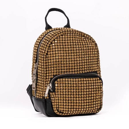 Rucsac Dama 963 Negru-Auriu » meishop.life