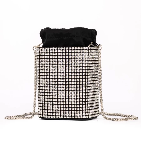 Geanta de mana A01 Negru-Argintiu » meishop.life