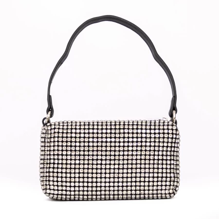 Geanta de mana BA013 Negru-Argintiu » meishop.life