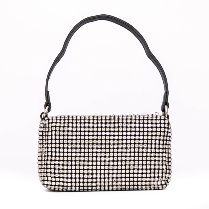 Geanta de mana BA013 Negru-Argintiu » meishop.life