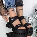 Sandale Dama cu Platforma 3AW306 Negru » meishop.life