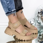 Sandale Dama cu Platforma 3AW306 Piersica » meishop.life