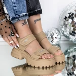 Sandale Dama cu Platforma 3AW306 Piersica » meishop.life