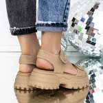 Sandale Dama cu Platforma 3AW306 Piersica » meishop.life