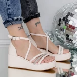 Sandale Dama cu Platforma 3HXS72 Bej » meishop.life
