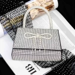 Geanta de mana BA80 Negru-Argintiu » meishop.life