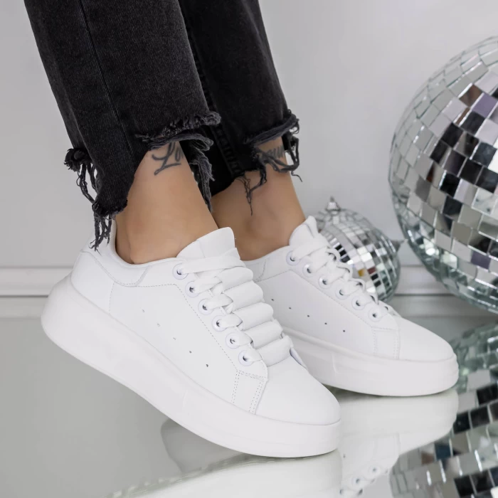 Sneakers Dama 8923 Alb » meishop.life