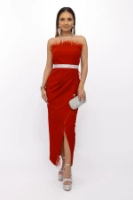 Rochie Dama 8943 Rosu » meishop.life