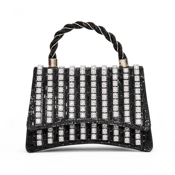 Geanta de mana 040 Negru-Argintiu » meishop.life