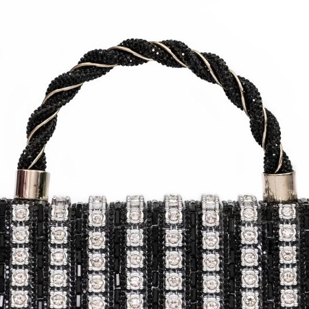 Geanta de mana 040 Negru-Argintiu » meishop.life