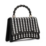 Geanta de mana 040 Negru-Argintiu » meishop.life