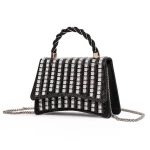 Geanta de mana 040 Negru-Argintiu » meishop.life
